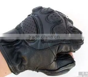 Leather Glove Half Finger Leather Driving Gloves thumbnail-1