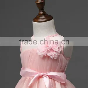 Wedding Party Flower Girls Dresses Tutu Lace Luury Princess Dress Bow Baby Girls Infant Baptism Ceremonies Dress Birthday Gift thumbnail-5