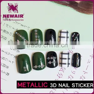New Air 2017 Wholesale Metallic Nail Stickers,gold Color Nail Sticker,metal Style Nail Sticker thumbnail-2