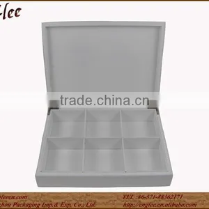 Gray 6 Compartment Solid Wooden Tea Box Packing Box thumbnail-1