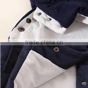 Factory Women Fashion Comfortable Winter Spring Sleeveless Asymmetrical Front Short Back Long Blue Jacket thumbnail-5
