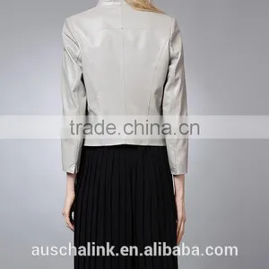 European Style Latest Design Women Sexy Leather Jacket Competitive Price thumbnail-4