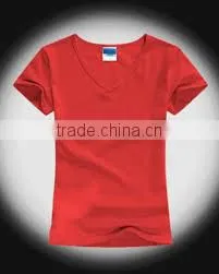 100% Cotton 200gsm, Custom Women's T-shirt , V-neck thumbnail-4