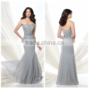 New Style Plain Chiffon Long Mermaid Sexy Backless Prom Dress thumbnail-1