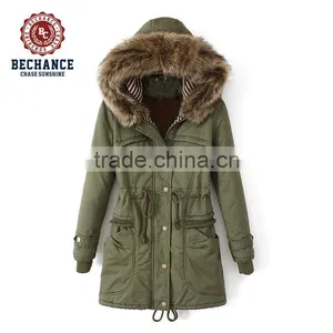 Fashion Style Windproof Winter Parka Jacket With Fur thumbnail-1