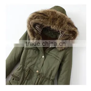 Fashion Style Windproof Winter Parka Jacket With Fur thumbnail-4