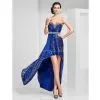 Sheath/Column Sweetheart Asymmetrical Short/Mini Sequined Sequin Prom Dresses thumbnail-1