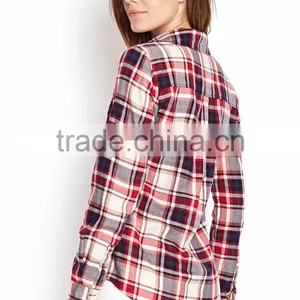 High Quality Customized Logo Printed Women Casual Shirt Loose thumbnail-2