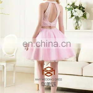 Short Free Prom Girls Dresses HMY-CDA022 Two Pieces Sexy Young Girl Short Cocktail Dress Party Dress thumbnail-4
