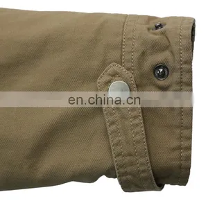 High Quality Cotton Parka With Detachable Hood Mens Parka Jacket thumbnail-5