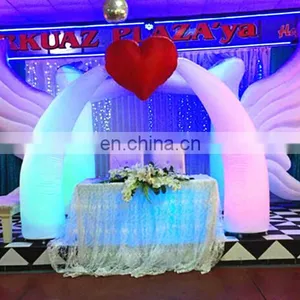 Wedding Decoration Led Inflatable Ivory Cone With Heart thumbnail-1