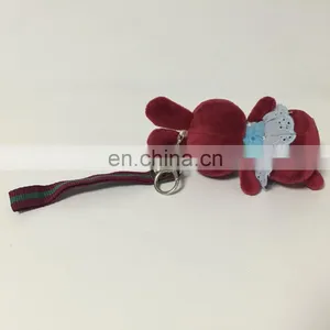 Burgundy Plush Soft Stuffed Rabbit Animal Custom Gift Keychain Toy thumbnail-2