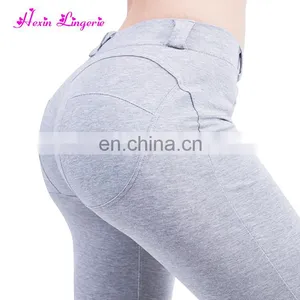 Factory Price Push Up Sexy Hip Solid Elastic Mature Women Leggings thumbnail-1