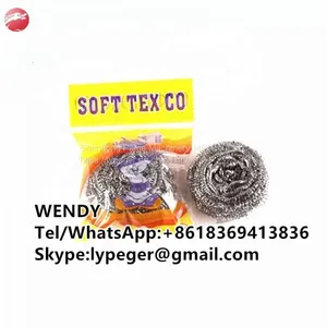 ODM/OEM Kitchen Cleaning Scourer Stainless Steel Spiral Scrubber thumbnail-3