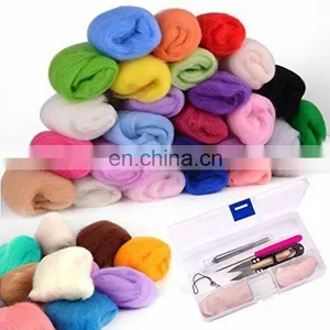 21um Needle Felting DIY Craft Materials White Merino Wool Roving Top thumbnail-2
