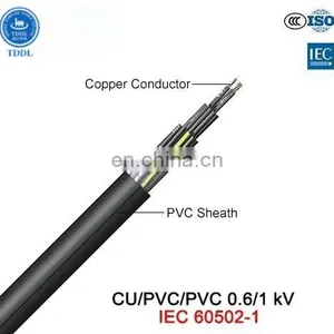 Multi-core 0.6/1kV Copper Conductor PVC Insulated PVC Sheathed NYY Control Cable thumbnail-2