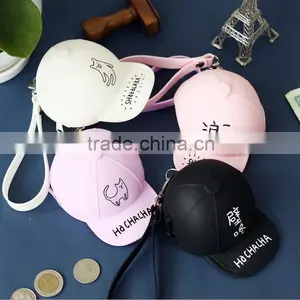Hot! Packs of Silicone Cute Cartoon Candy Colored Baseball Cap Coin Pocket Mini Cap Bag Coin Purse Supplier's Choice thumbnail-1