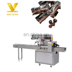 KV Hot Selling Automatic Horizontal Snack Food Pillow Packing Machine Packet Sealer for Cookie Bread Cake Candy thumbnail-1