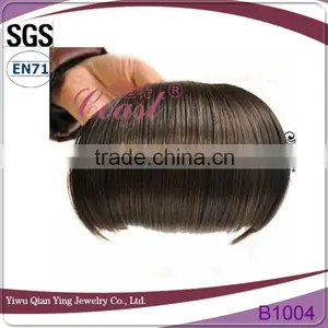 Fashion Girl Synthetic Clip Natural Hair Neat Bangs thumbnail-1