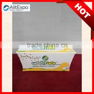 Best Alibabab Manufacturing Smart Design Custom Full Color Printing 6ft 8ft Trade Show Fabric Table Cloth thumbnail-1