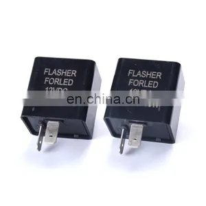 DC 12V 2 Pin Moto LED Turn Signal Flasher Relay Three Gear Frequency Motorcycle Adjustable Speed Flash Relay Accessaries thumbnail-2
