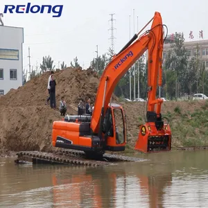 High Quality Amphibious Crawler Excavator With Pontoon Dredging Excavator thumbnail-1