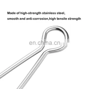 JOHNCOO 100PCS Wholesale Snap Lock Swivel Metal Fishing Pin Loop Fish Hook Accessory thumbnail-4