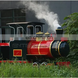 China Manufacturer Luxury Outdoor Railway Amusement Park Steam Train for Sale thumbnail-2