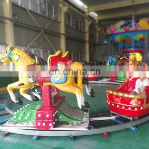China Suppliers Fairground Amusement Park Playground Equipment Small Horses Train Rides for Sale thumbnail-2
