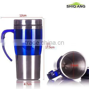 450ml Double Wall Insulated Stainless Steel Travel Thermal Mugs With Handle BL-5061 thumbnail-1