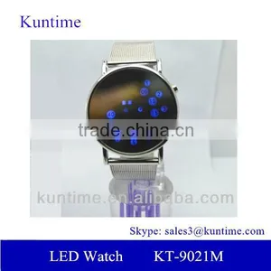 Mirror Face Led Watch for Young Women With Alloy Band, Roll Ball Led Lights,alloy Watch Case thumbnail-1