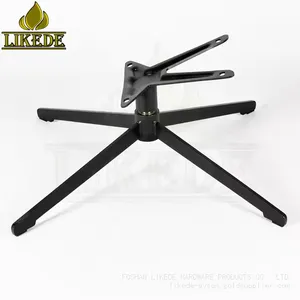 Tilt Beveled Top Plate Black Steel Iron Easy Swivel Rotating Furniture Legs Chair Base With Stylish Design thumbnail-2