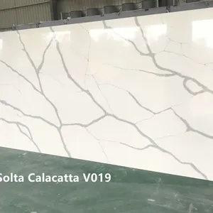 Artificial Stone Calacatta White Quartz Slabs Supplier thumbnail-2