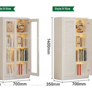 Heavy Duty Cold-Rolled Steel Storage Locker-CBT354 With Tempered Reed Glass& Silent Magnetic Door Design for Creative Studio thumbnail-3
