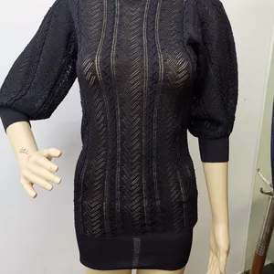 Women' Knitted Dress Solid Color Summer Fashion thumbnail-1