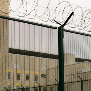 China Factory High Safety Anti Cut 358 Prison Mesh Fence Security Anti Climb 358 Security Fencing Clearview Welded Fence thumbnail-4