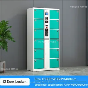 Water Park Electronic Locker 12-Door Water Resistant Card Access Steel Cabinet for Guest Belongings thumbnail-1