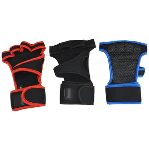 Non-Slip Unisex Gym Gloves Custom Printed Logo Weight Lifting Sports Training Elastic Wristband Half Finger Bodybuilding Cycling thumbnail-5