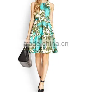 2015 China Manufacturer Customized the Latest Design Rose Skater Elegant Dress thumbnail-5
