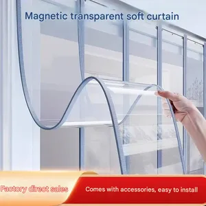 Energy Saving Transparent PVC Magnetic Door Curtain thumbnail-4