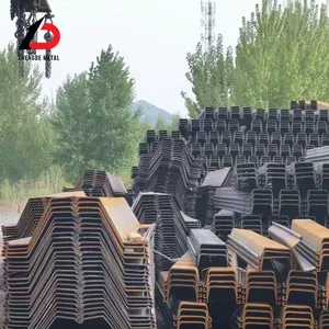 High Quality Hot Rolled Steel Sheet Pile Type 2 Steel Sheet Pile U Shape Price List thumbnail-1