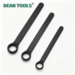 Cr-V Steel Metric Double Box End Wrench Straight Handle Ideal for Precision Mechanical Assembly Tasks thumbnail-2