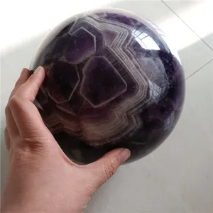 150mm Diameter Natural Dream Amethyst Crystal Sphere thumbnail-2