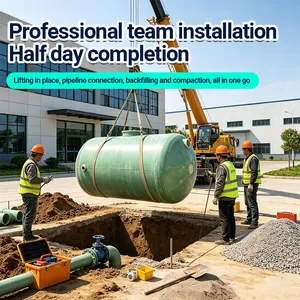 Waterproof Seamless Fiberglass Septic Tank No Leak Underground Domestic Sewage Tank thumbnail-1