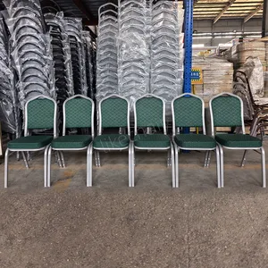 Heavy Duty Stackable Metal Frame Full Welding Fabric Cover 250kg Capacity SGS TUV Certified Banquet Chairs thumbnail-4