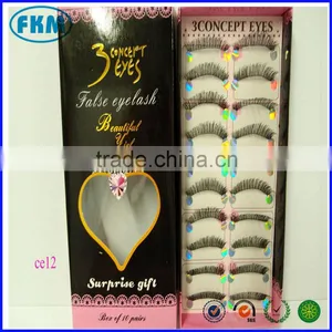 Korean Style High Quality False Eyelash 10 Pairs Model 218 Pink Packing Box thumbnail-4