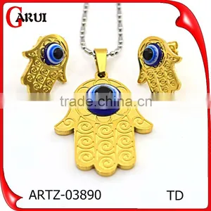 Fashion Jewelry China Evil Eye Jewelry Gold Plated African Jewelry Set Quality Choice thumbnail-4