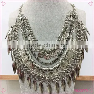 2015 Women Imitation Jewelry Fashion Western Style Necklaces Layers Rounded Necklace thumbnail-1