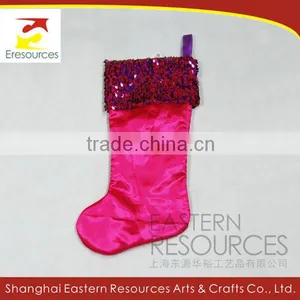 Satin Christmas Stocking With Sequin thumbnail-4
