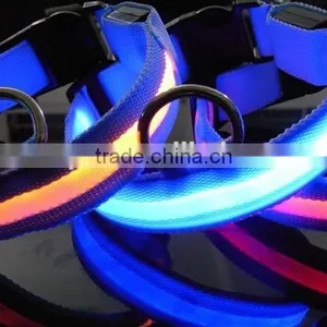 2.5cm Silk Mesh Blue Style Led Dog Collar thumbnail-2